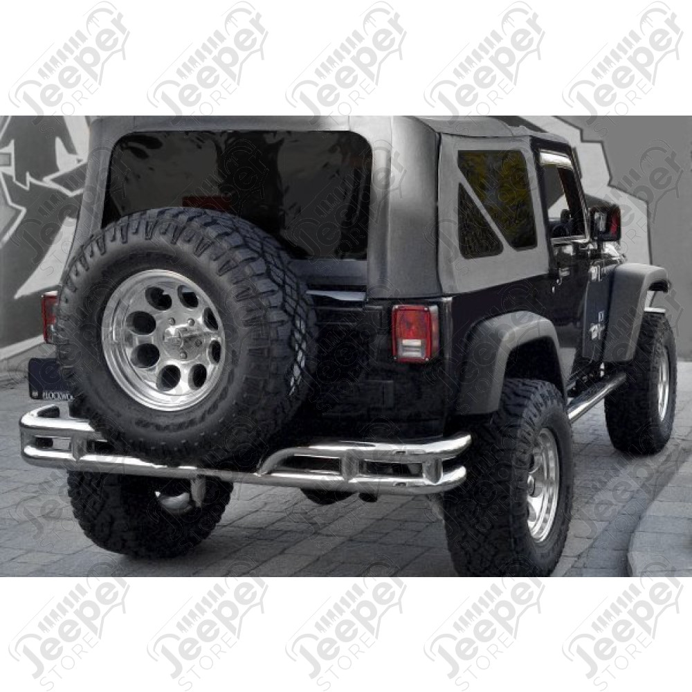 Pare chocs arrière tubulaire acier inox Jeep Wrangler JK