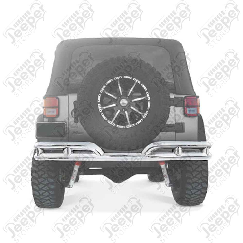 Pare chocs arrière tubulaire acier inox Jeep Wrangler JK
