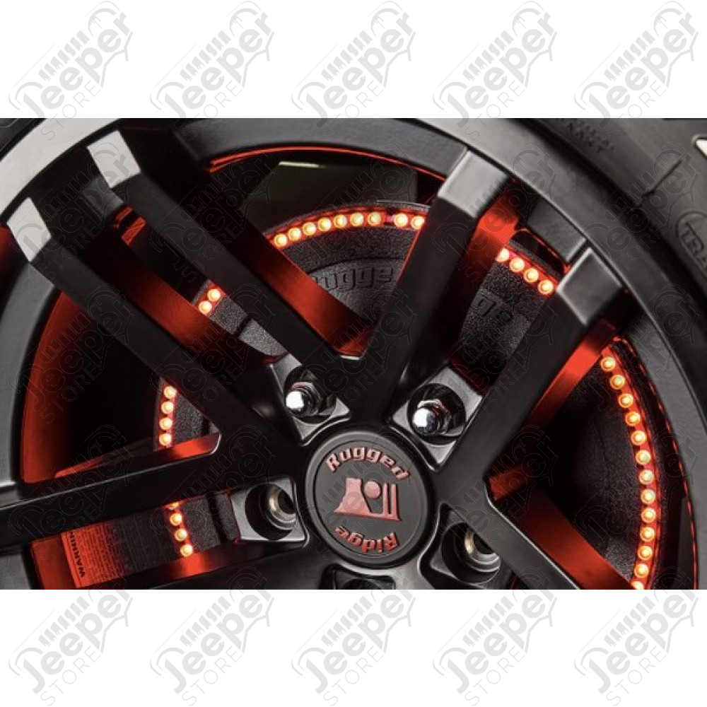 3eme feu stop rond à LED pour roue de secours pour Jeep CJ5, CJ7, CJ8, Wrangler YJ, TJ, JK, JL - 11585.04
