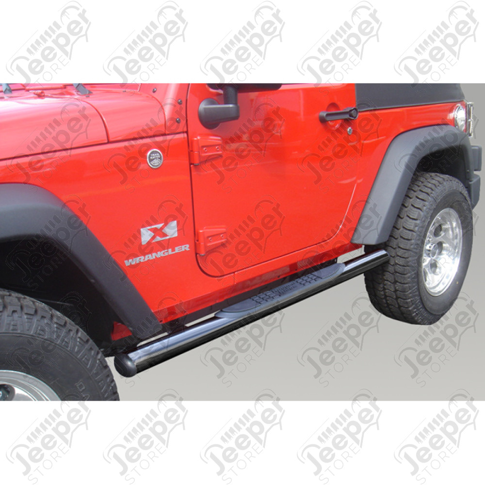Kit de marchepieds tubulaire noir - Jeep Wrangler JK (2 portes) - NB30062