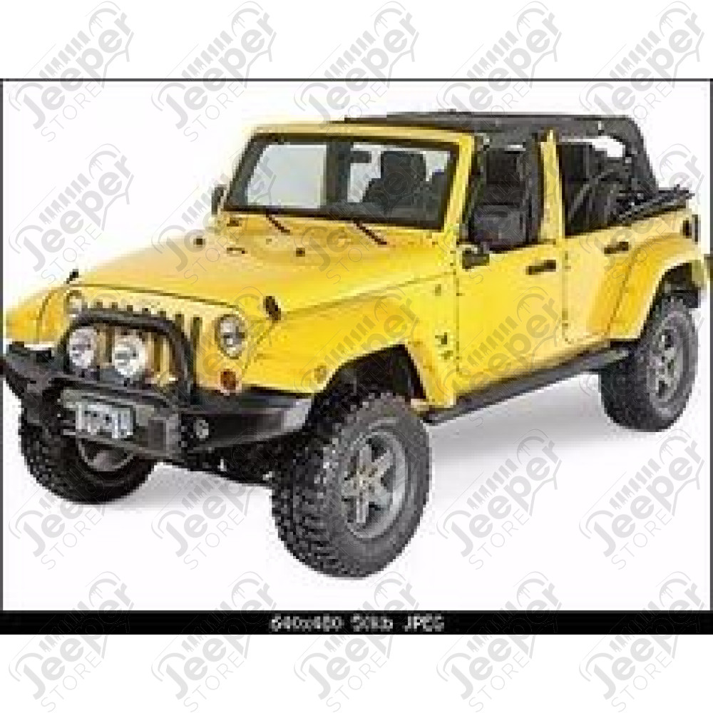 Kit marchepieds tubulaire noir anti-dérapant - Wrangler JK Unlimited (4 portes) - 11591.06