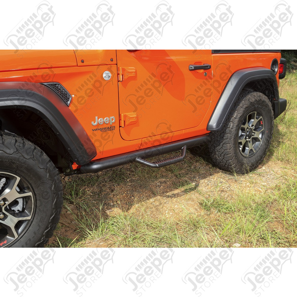 Kit de marchepieds noir avec marches - Jeep Wrangler JL (2 portes) - 11596.03