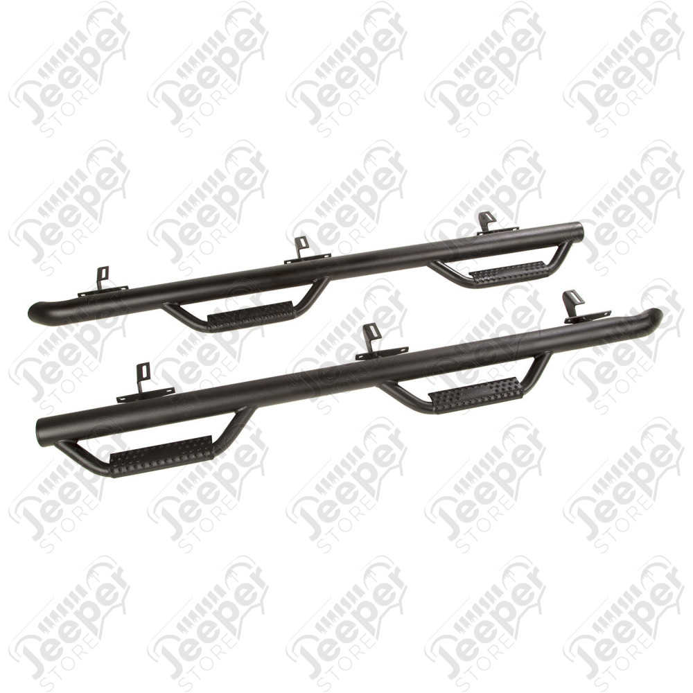 Kit de marchepieds noir avec marches - Jeep Wrangler JK Unlimited (4 portes) - 11596.02