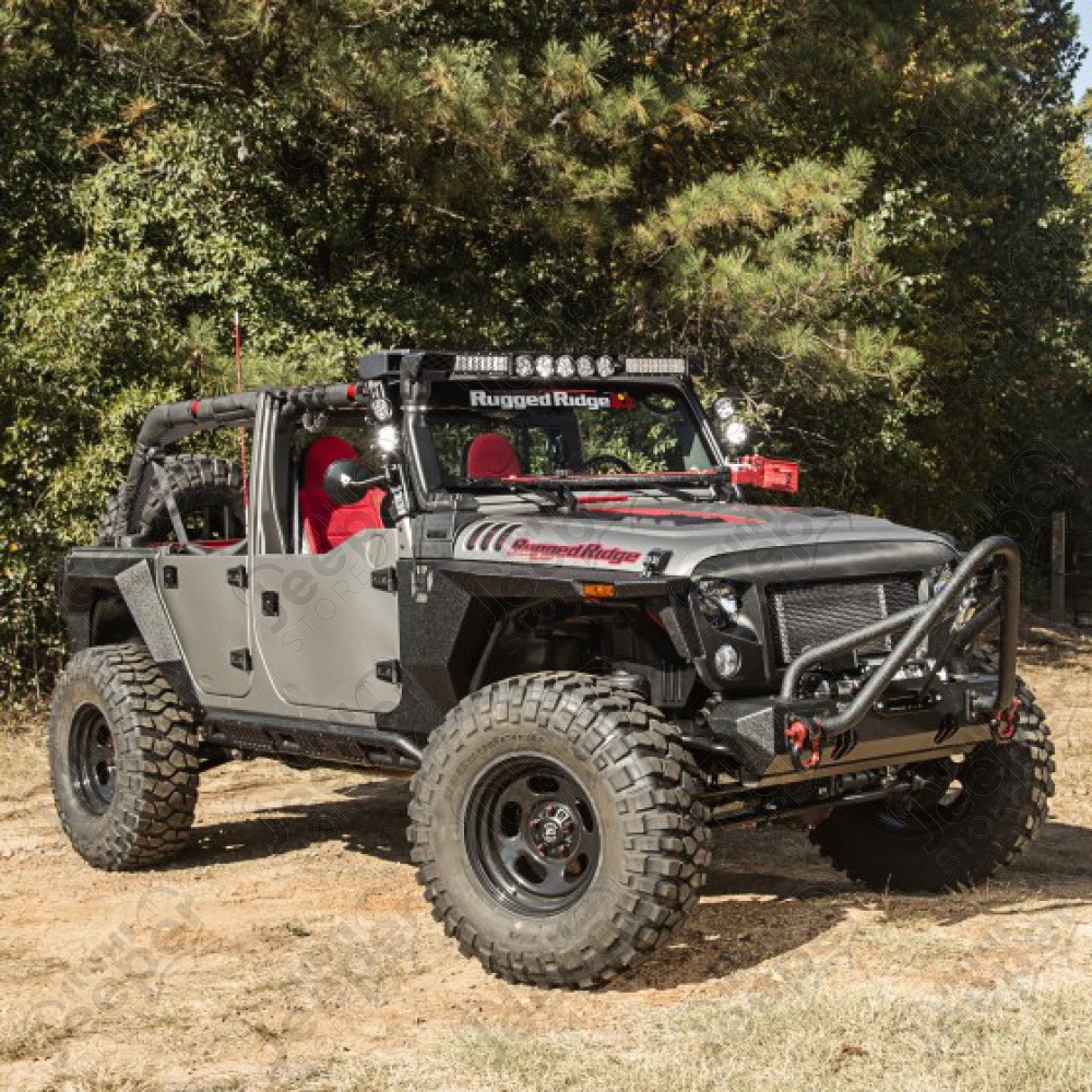 Kit d'ailes et élargisseurs d'ailes avant renforcées avant en acier XHD pour Jeep Wrangler JK