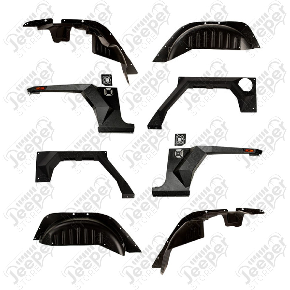 Kit 4 ailes et élargisseurs renforcées en acier avec passage d'aile intérieur XHD - Jeep Wrangler JK Unlimited (4 portes) - 11615.06 / 11615-06