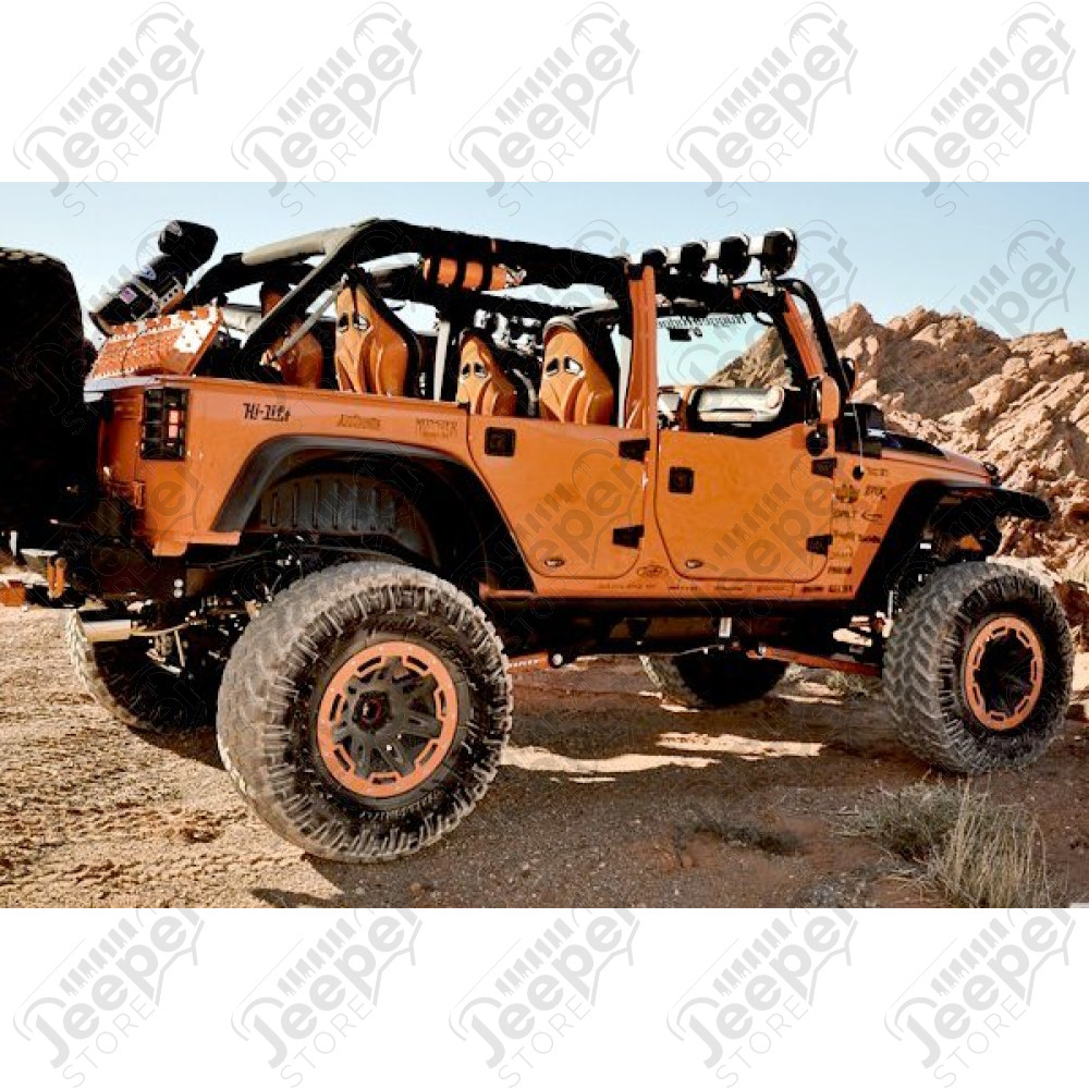 Kit élargisseurs d'aile Rugged Ridge All Terrain Jeep Wrangler JK Kit de 4 élargisseurs d'aile plate RR et les 4 intérieur d'ailes pour Jeep Wrangler JK