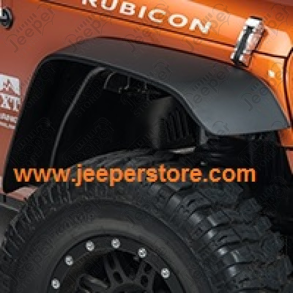 Kit élargisseurs d'aile Rugged Ridge All Terrain Jeep Wrangler JK Kit de 4 élargisseurs d'aile plate RR et les 4 intérieur d'ailes pour Jeep Wrangler JK