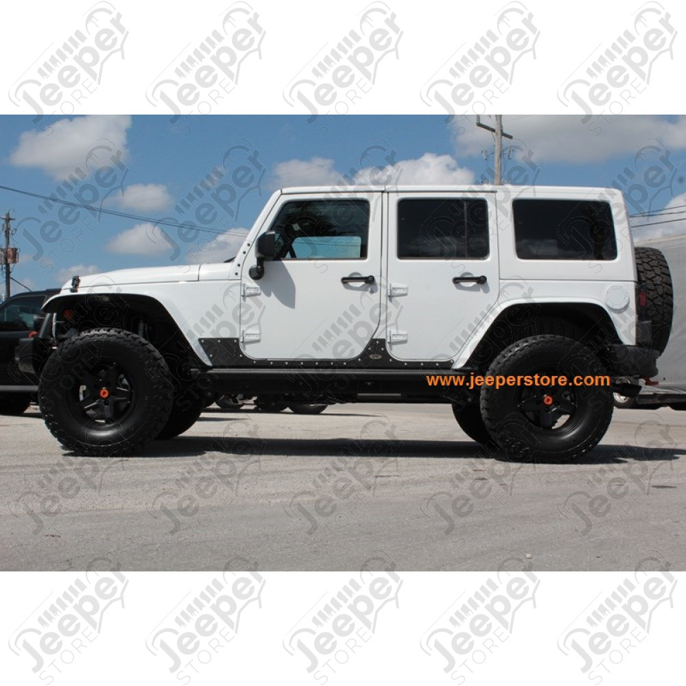 Kit élargisseurs d'aile Rugged Ridge All Terrain Jeep Wrangler JK Kit de 4 élargisseurs d'aile plate RR et les 4 intérieur d'ailes pour Jeep Wrangler JK