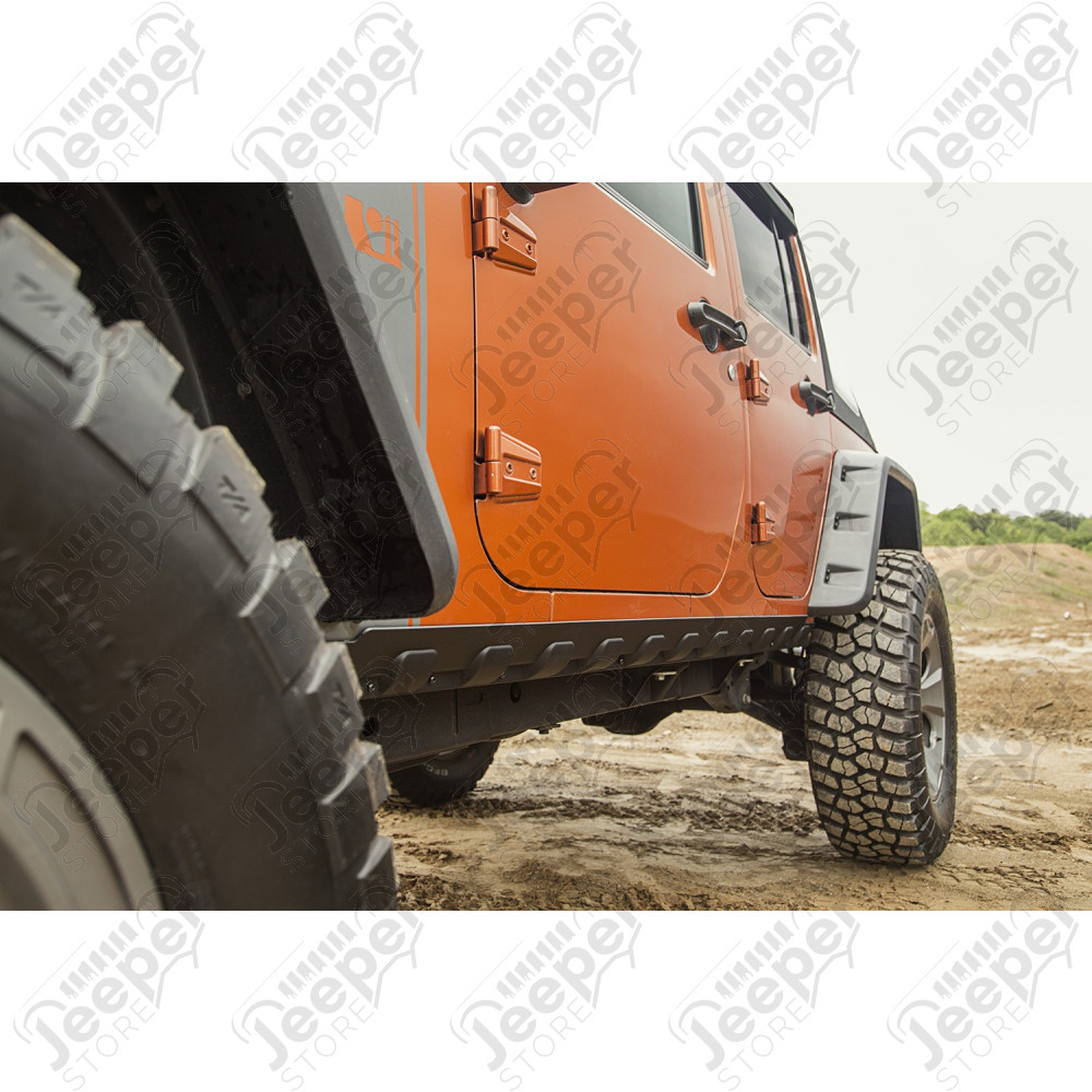 Kit de 2 protections de bas de caisse en polycarbonate noir Jeep Wrangler JK Unlimited (4 portes) 