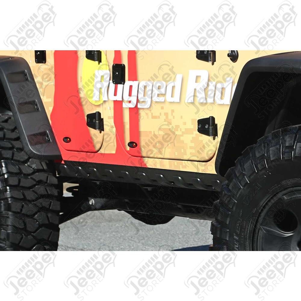 Kit de 2 protections de bas de caisse en polycarbonate noir Jeep Wrangler JK Unlimited (4 portes) 
