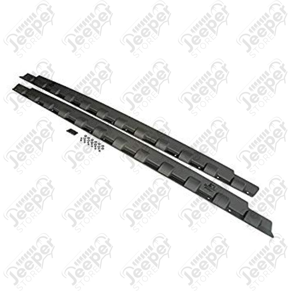 Kit de 2 protections de bas de caisse en polycarbonate noir Jeep Wrangler JK Unlimited (4 portes) 