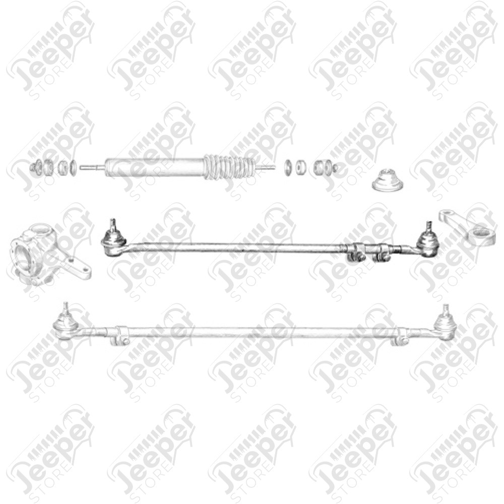 Barre de direction complète pour Jeep CJ7
