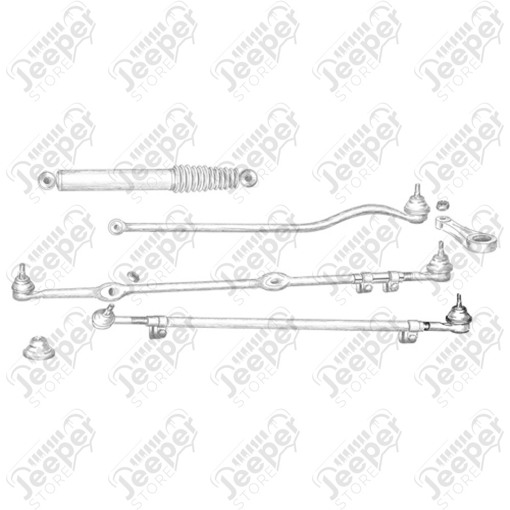 Rotule de direction sur la barre d´accouplement roue gauche - Jeep Cherokee XJ - 52005741