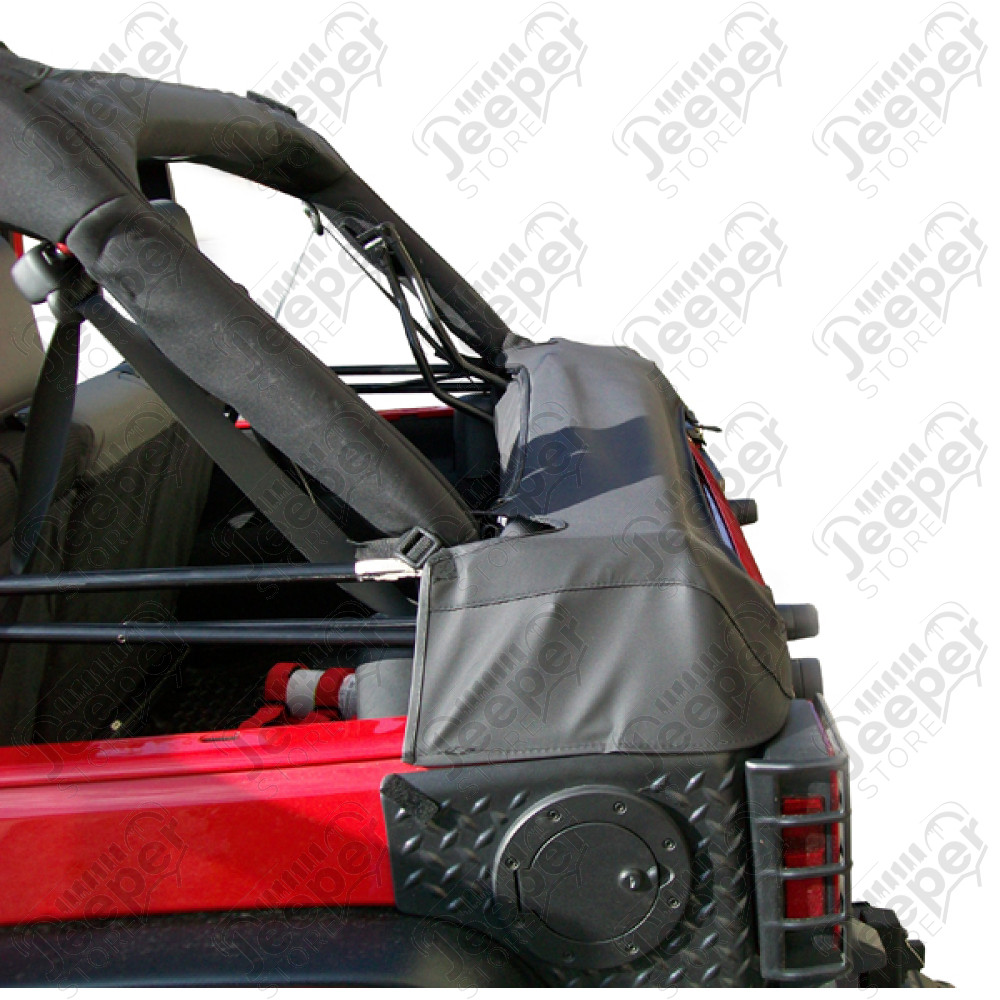 Etui de rangement noir pour bâche pliée Jeep Wrangler JK (2 portes) 
