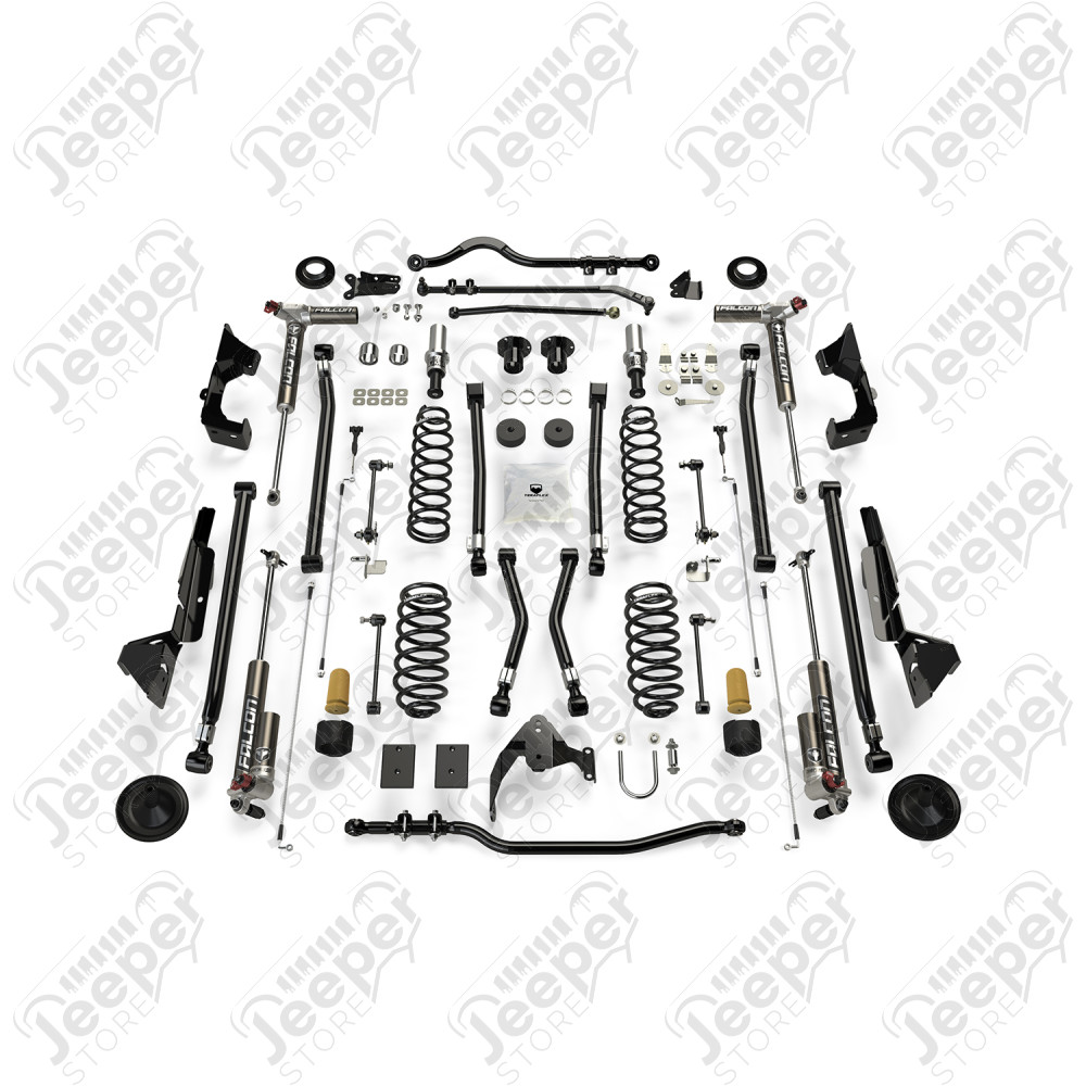 JK 2dr: 6” Alpine RT6 Long Arm Suspension System & Falcon 3.3 Fast Adjust