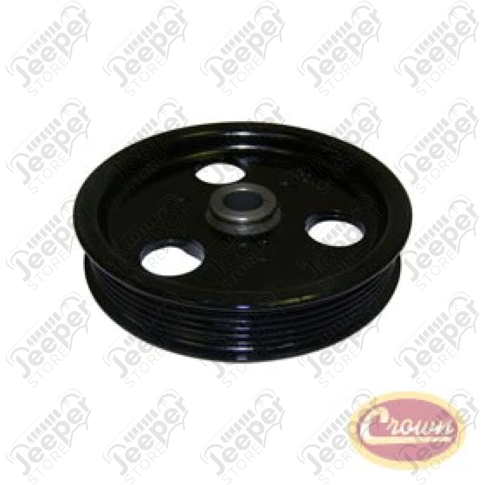 Poulie de direction assistée 2.5L et 4.0L essence, (courroie plate - 135mm - 6 gorges) Jeep Wrangler TJ