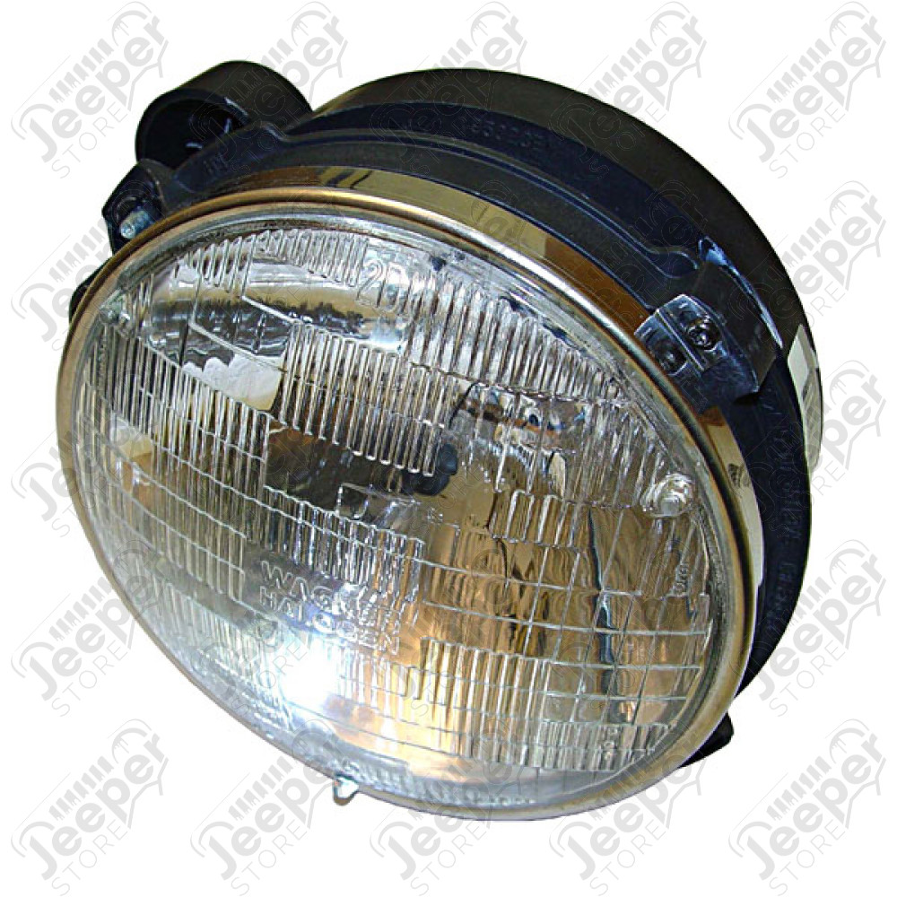 Phare rond 7'' et fixations sur calandre gauche pour Jeep Wrangler TJ