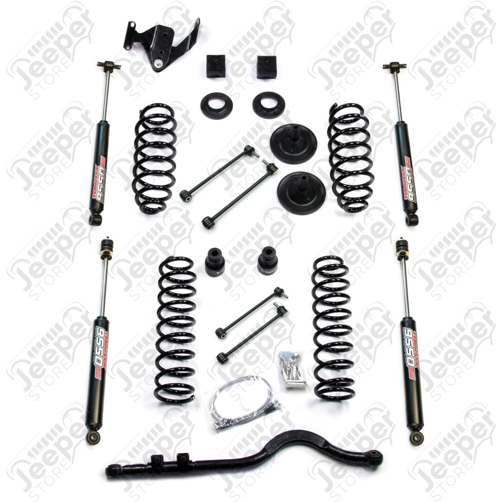 JK 4dr: 3" Coil Spring Base Lift Kit w/ Front Track Bar & 9550 VSS Twin-Tube