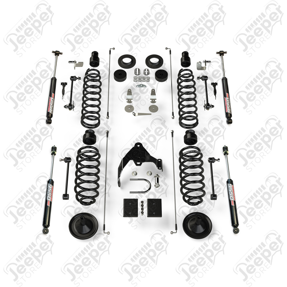 JK 4dr: 4” Coil Spring Base Lift Kit & 9550 VSS Twin-Tube