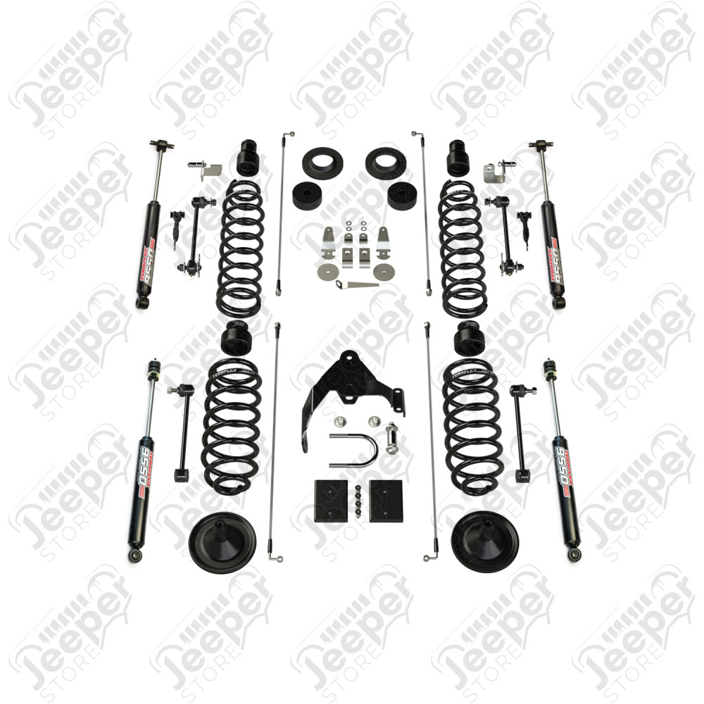 JK 2dr: 4” Coil Spring Base Lift Kit & 9550 VSS Twin-Tube