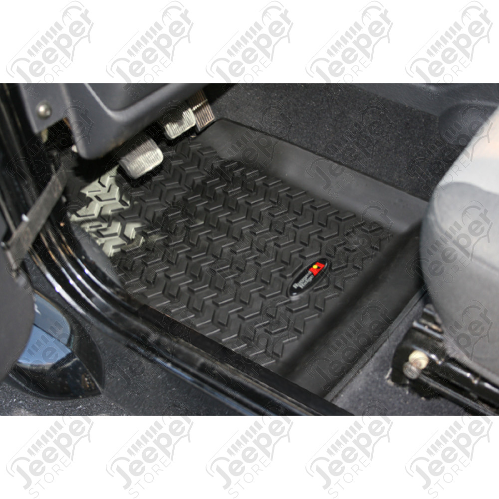 Kit de 2 tapis de sol avant en caoutchouc préformé - Jeep Wrangler TJ et LJ - 1566.20 / 31731 / 12920.11