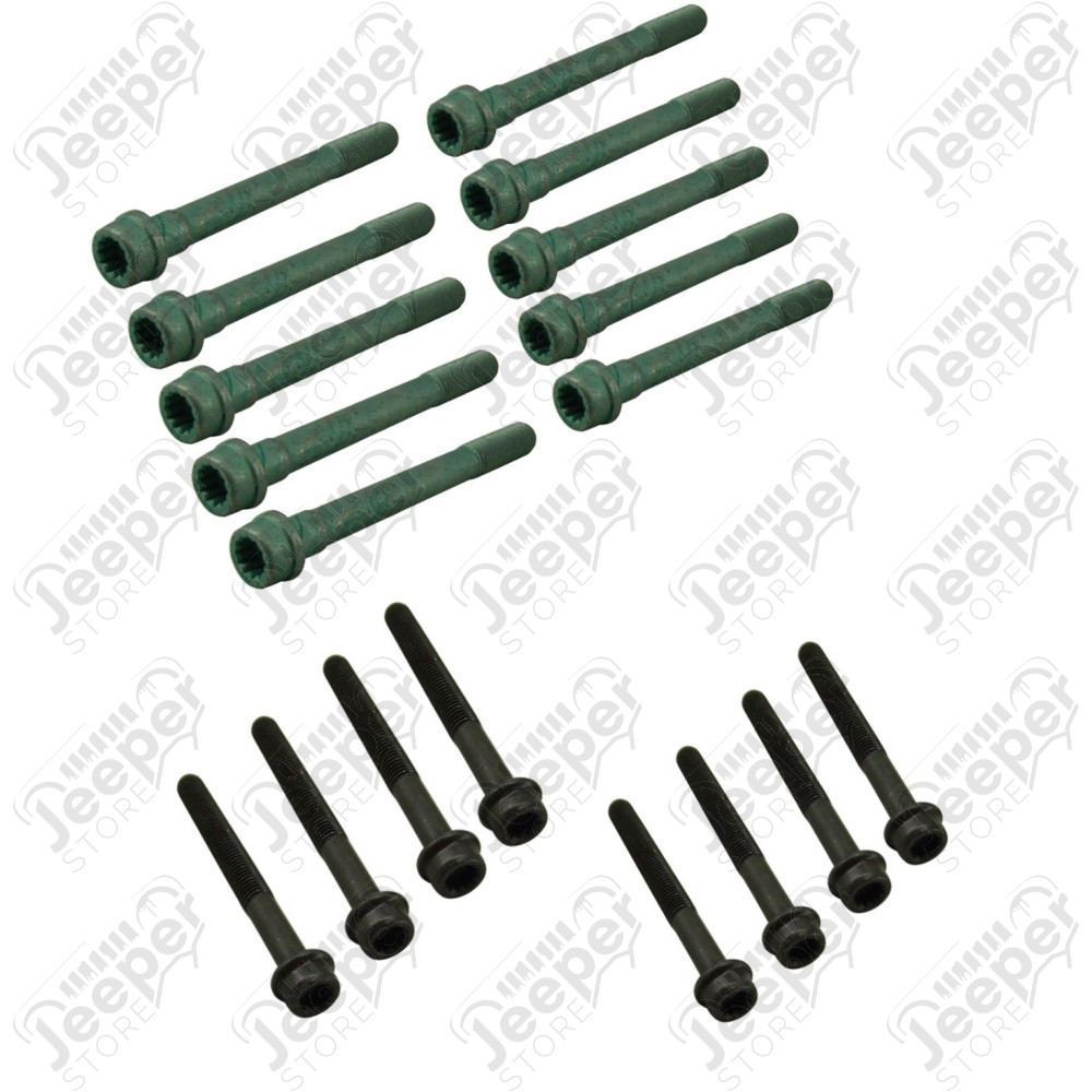 Kit de 18 vis de culasses moteur 2.5L TD (moteur VM) - Jeep Cherokee XJ - 21762148F / 21762149F / 21762150