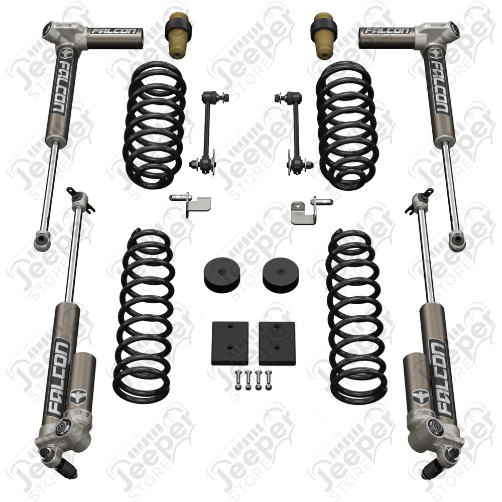 JK 4dr: 1.5” Sport ST1 Spring Lift System & Falcon 3.1 Piggyback