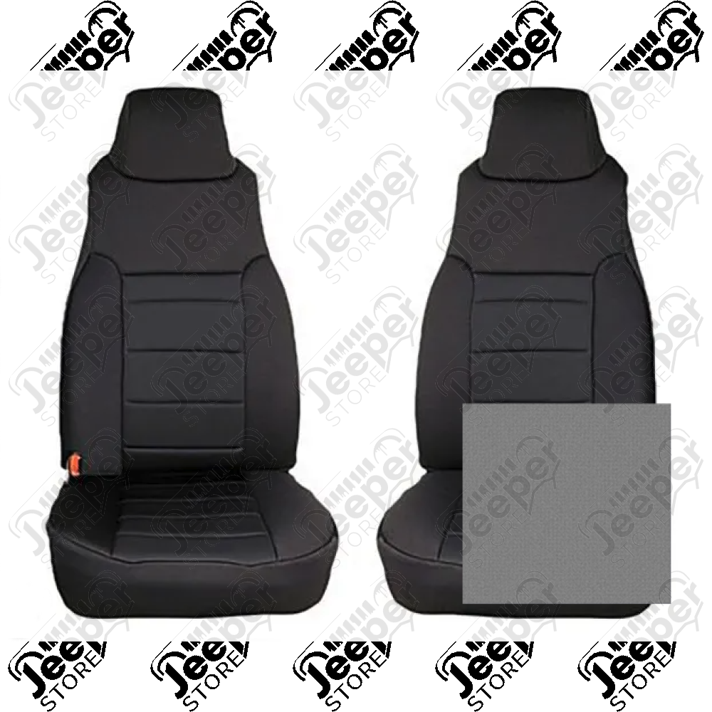 Kit Housses de sièges avant - Couleur : Grise Jeep Wrangler TJ
