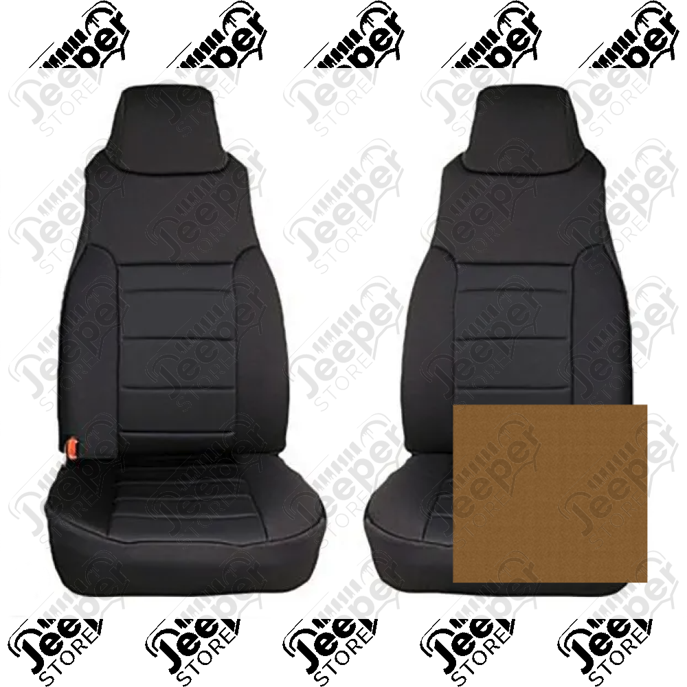 Kit Housses de sièges avant - Couleur : Marron Jeep Wrangler TJ