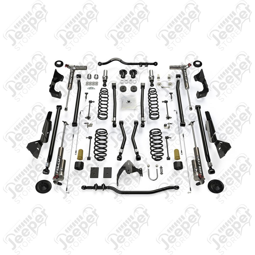 JK 4dr: 4” Alpine RT4 Long Arm Suspension System & Falcon 3.3 Fast Adjust
