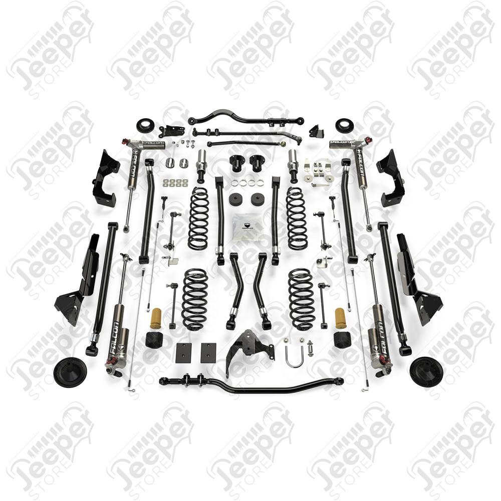 JK 4dr: 6” Alpine RT6 Long Arm Suspension System & Falcon 3.3 Fast Adjust