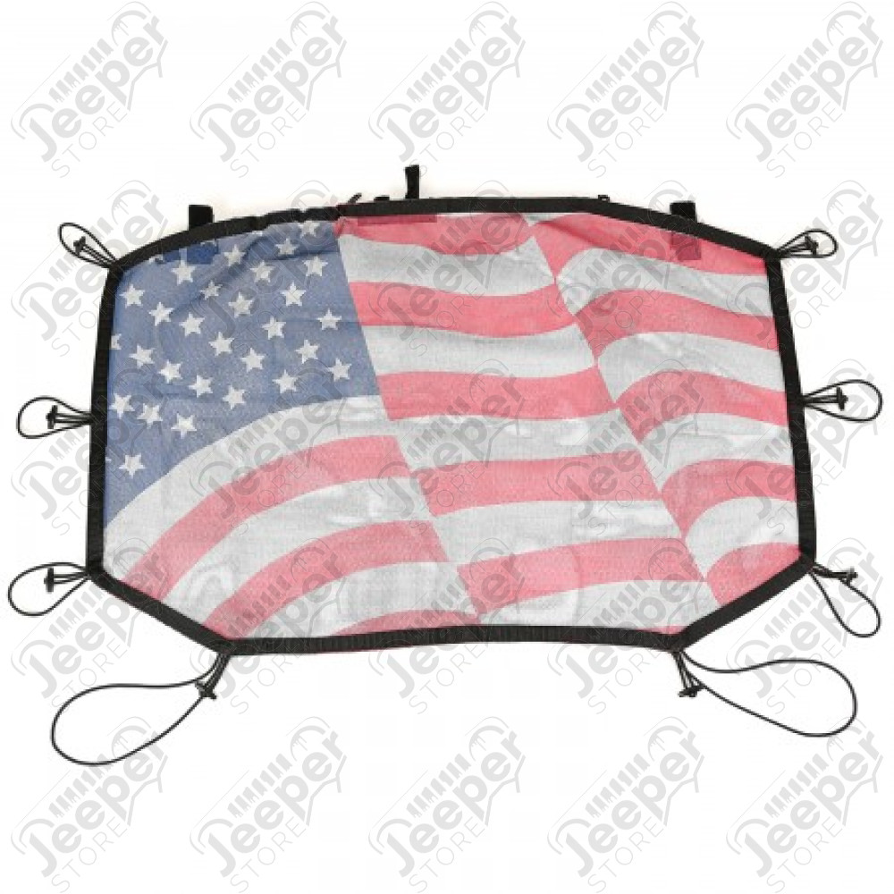 Bikini Eclipse Sun pour l'avant (couleur: drapeau Américain USA) Jeep Wrangler JK (2 ou 4 portes)