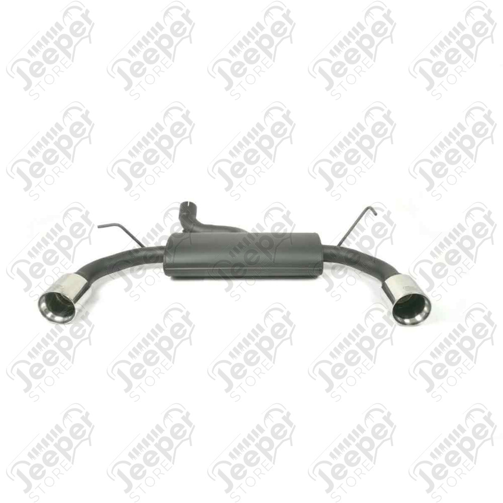 Silencieux d'échappement acier/inox noir 2 sorties inox pour moteur 2.8L CRD, 3.6L V6 et 3.8L V6 essence pour Jeep Wrangler JK (2 et 4 portes) - 0252.23 / 136-302/16 / 13630216 / 136-302-16