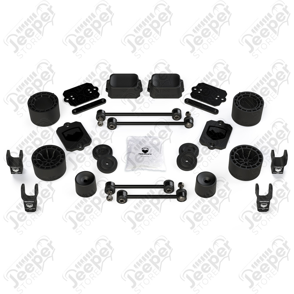 JL 4dr Sport/Sahara: 2.5” Performance Spacer Lift Kit & Shock Extensions