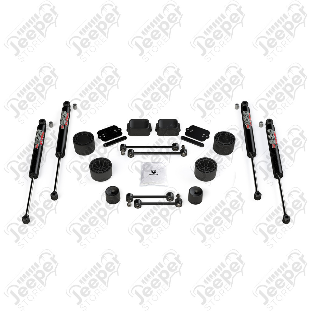JL 2dr Rubicon: 2.5” Performance Spacer Lift Kit & 9550 VSS Twin-Tube Shocks