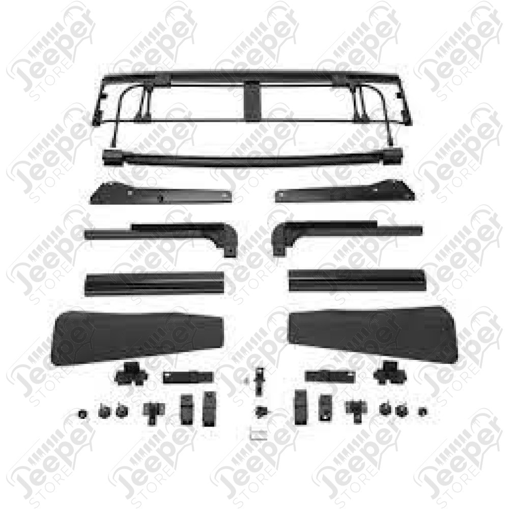 13860.35 Bâche complète "Voyager" - Couleur : Black Diamond - Jeep Wrangler JK (2 portes)
