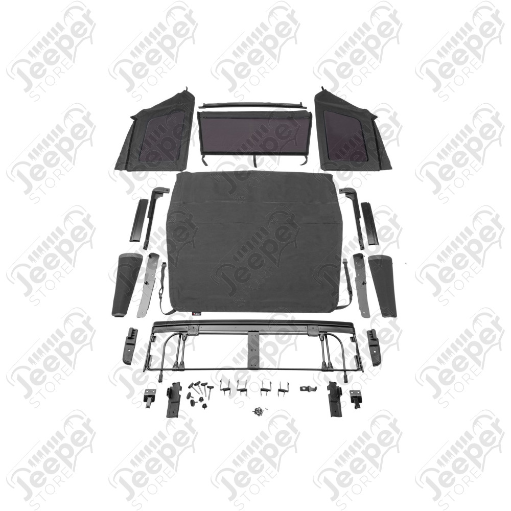 Bâche complète "Voyager" - Couleur : Black Diamond - Jeep Wrangler JL (2 portes) - 13862.35