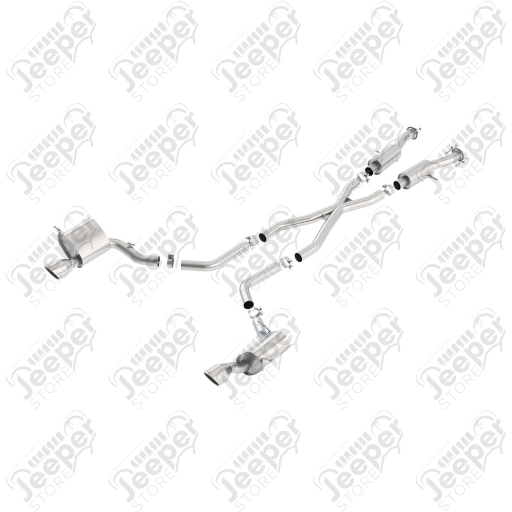 Ligne d'échappement en acier inox BORLA moteur 6.4L V8 SRT8 - Jeep Grand Cherokee WL / WK2 - 140632
