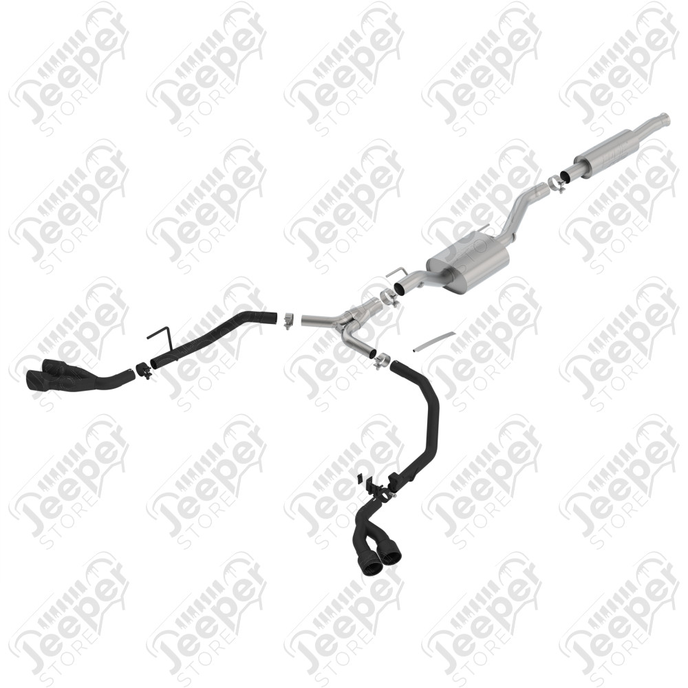 Ligne d'échappement en acier inox Atak Cat-Back BORLA moteur 3.6L V6 - Jeep Gladiator JT - 140816CB