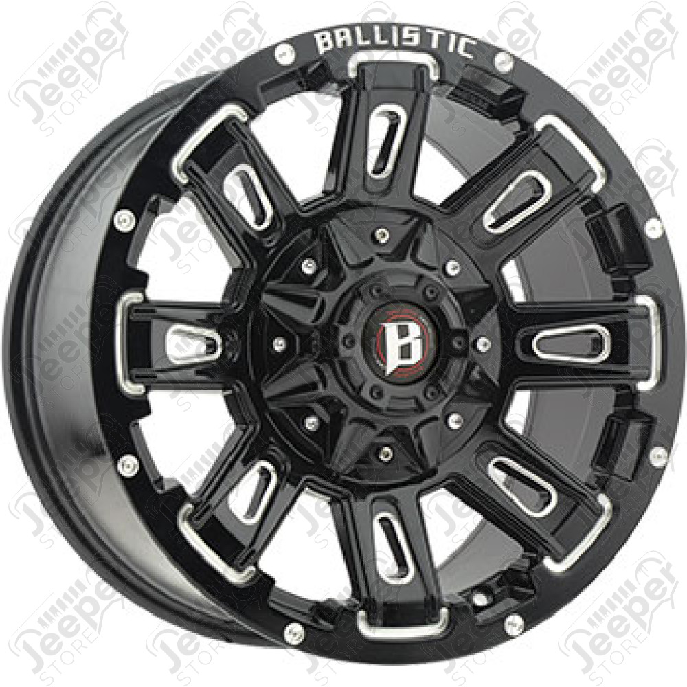 Jante aluminium 958 Black Full Machined - 5x127 - 9x17 - ET: -12