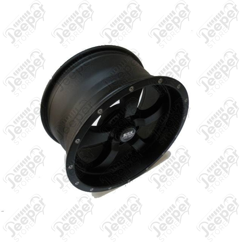 Jante aluminium Black Mountain (couleur noir mat) 9x17 , ET: -13 , 5x127 (pour jeep wrangler JK, Grand Cherokee WJ, WG, WH, WK, ...) (ATTENTION STOCK LIMITE)