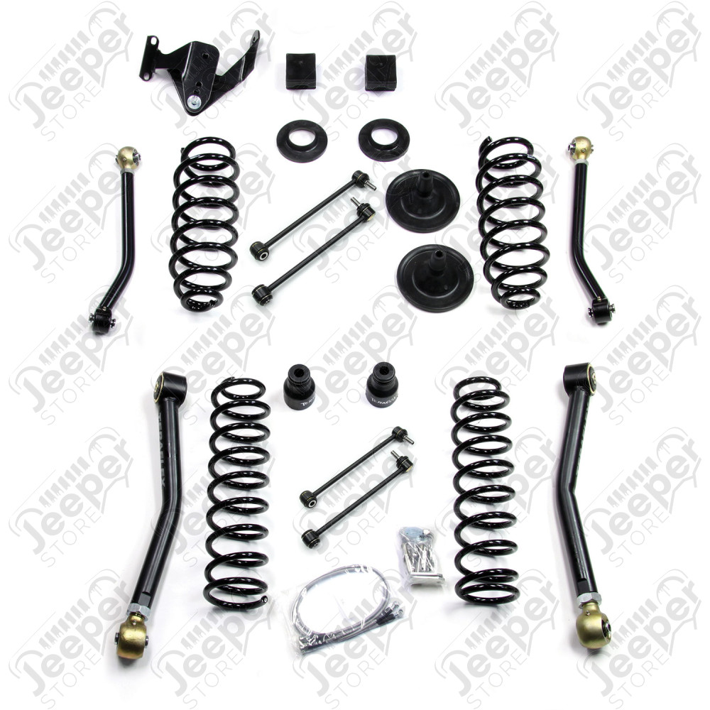 JK 4dr: 3" Suspension System w/ 4 Adjustable Short Control Arms 