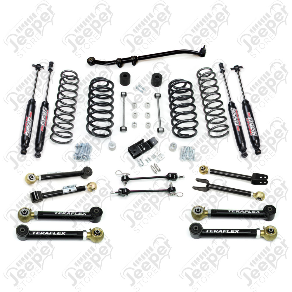 TJ: 3” Suspension System w/ 8 Short Control Arms & 9550 VSS Twin-Tube Shocks