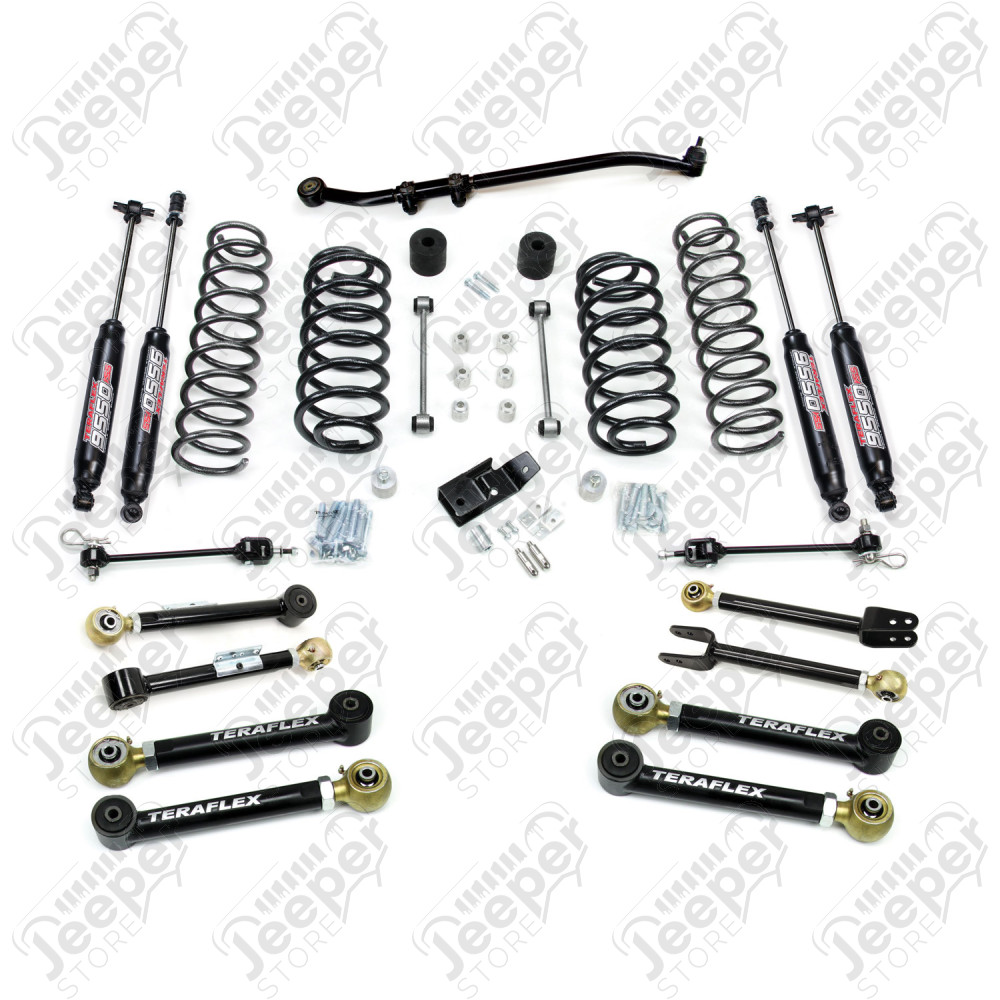 TJ: 4” Suspension System w/ 8 Short Control Arms & 9550 VSS Twin-Tube Shocks