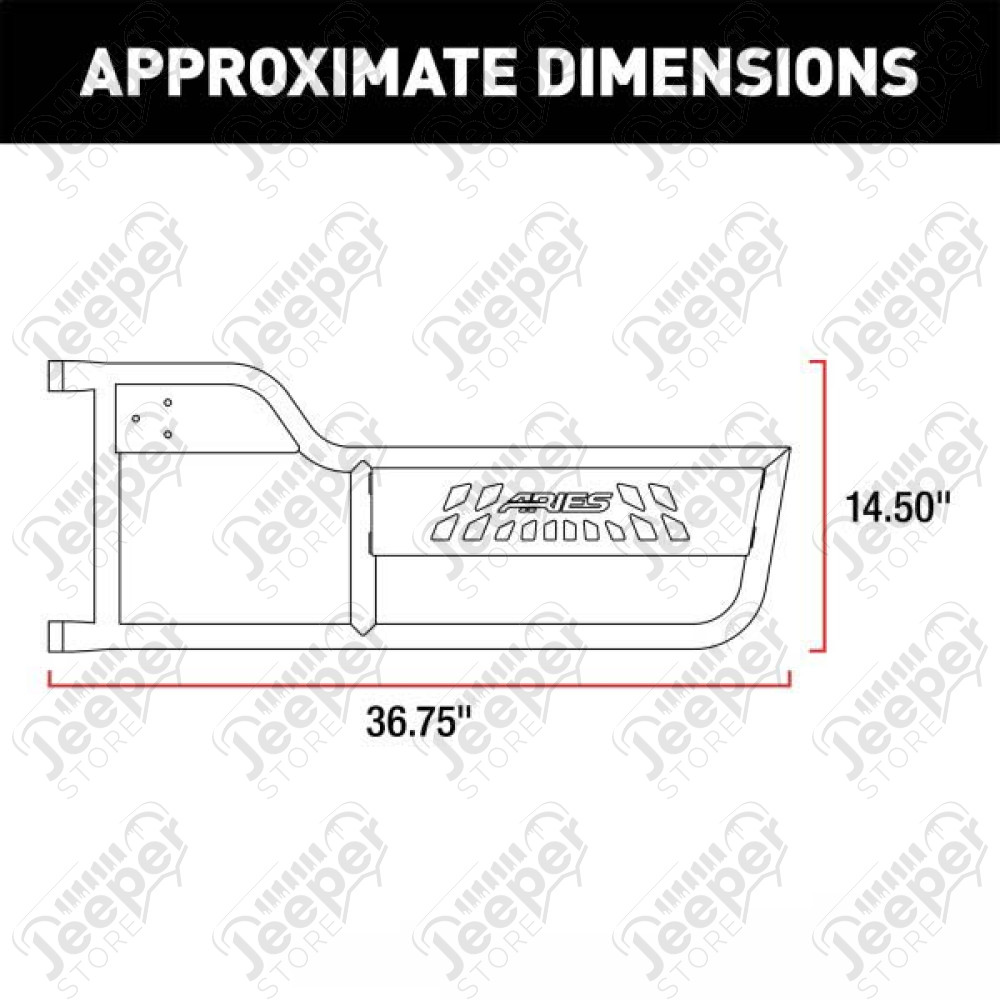 Kit demi portes tubulaire en aluminium pour Jeep Wrangler TJ