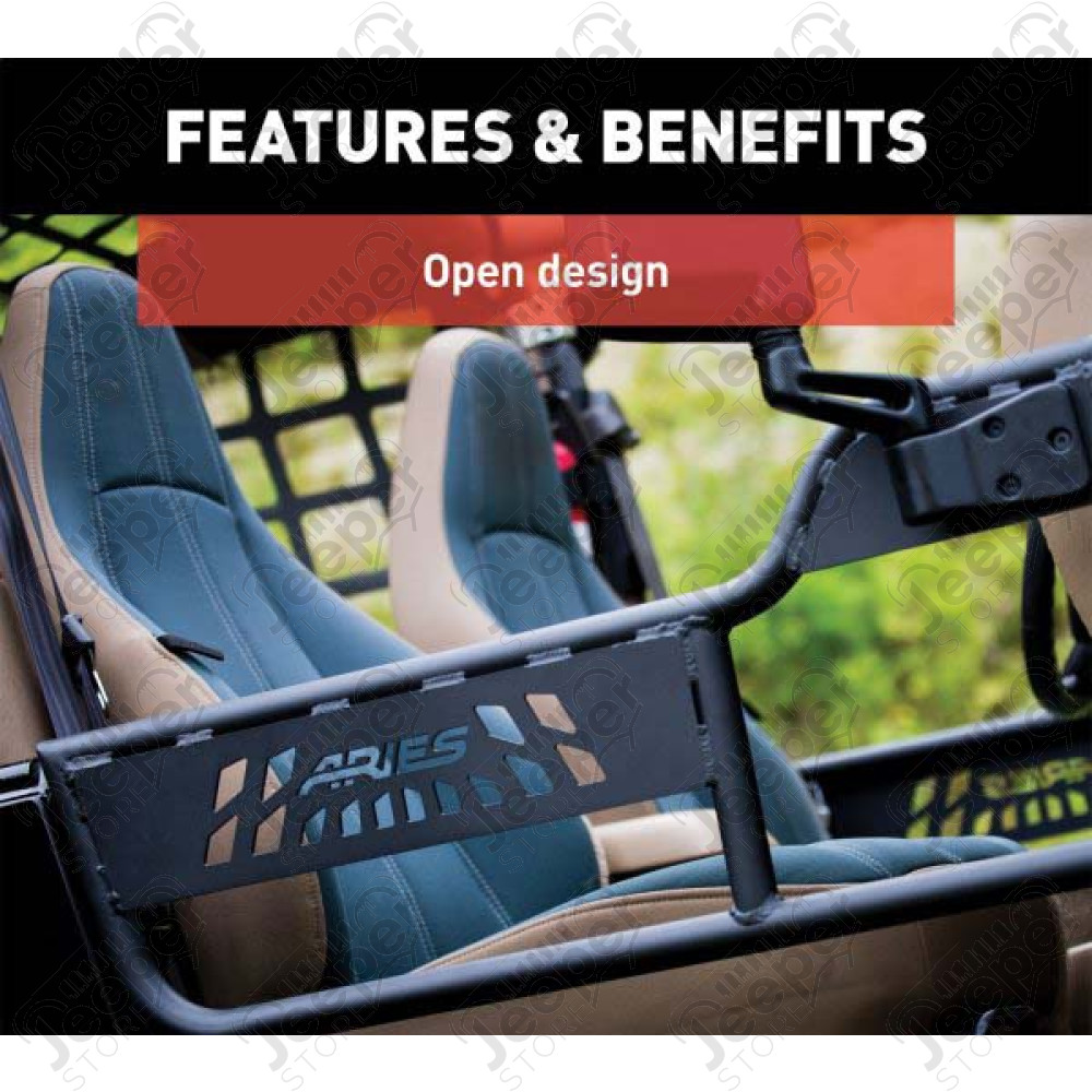 Kit demi portes tubulaire en aluminium pour Jeep Wrangler TJ