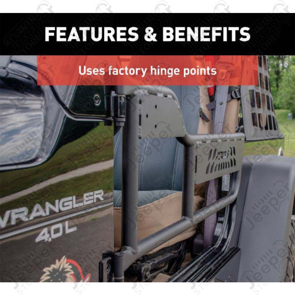 Kit demi portes tubulaire en aluminium pour Jeep Wrangler TJ