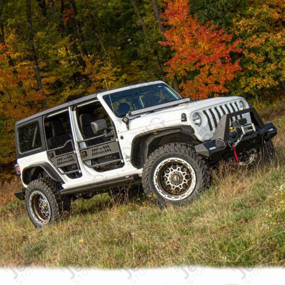 Kit de 2 demi portes tubulaire avant en aluminium pour Jeep Wrangler JL 