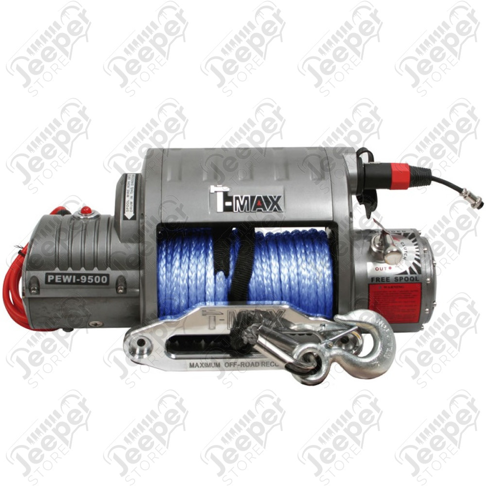Treuil 9.500lbs (4300kg) T-Max avec corde synthétique et commande avec fils (vendu complet)