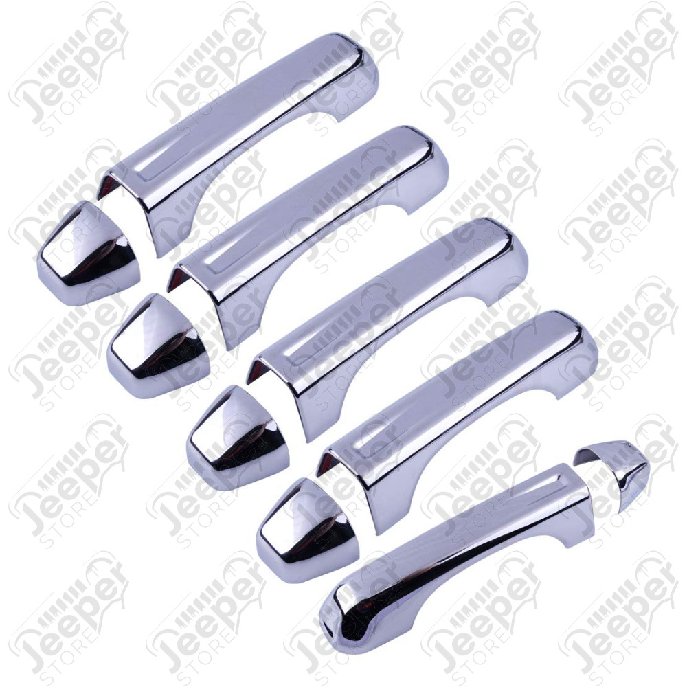 Kit d'enjoliveurs chromées de poignées de portes et coffre Jeep Wrangler JL Unlimited (4 portes)